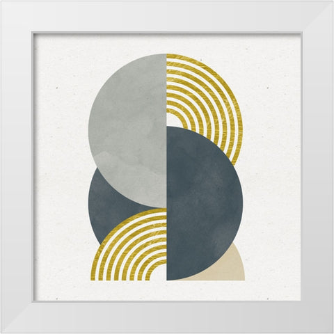 Deco Glam I Sq White Modern Wood Framed Art Print by Hershey, Moira