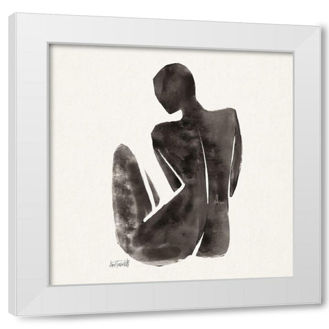 Neutral Nudes II Sq White Modern Wood Framed Art Print by Tavoletti, Anne