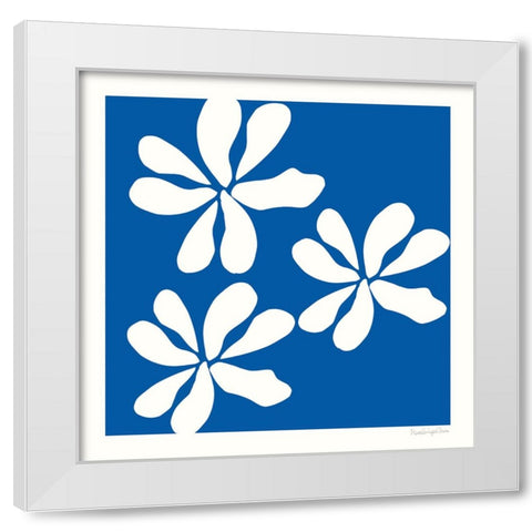 Fleurs de Matisse I Sq White Modern Wood Framed Art Print by Charro, Mercedes Lopez