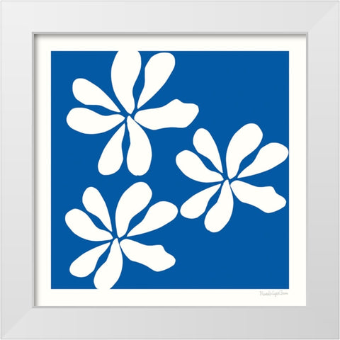 Fleurs de Matisse I Sq White Modern Wood Framed Art Print by Charro, Mercedes Lopez