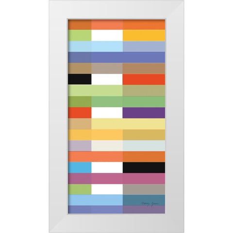 Party Time II Panel I White Modern Wood Framed Art Print by Green, Nancy