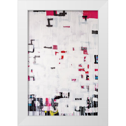 Bits and Bytes White Modern Wood Framed Art Print by Youngstrom, Kent