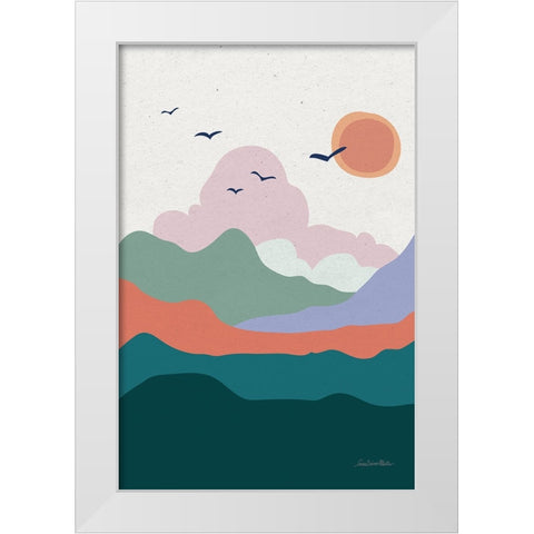 Hills and Valleys II v2 White Modern Wood Framed Art Print by Miller, Sara Zieve