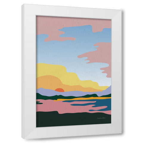 Hills and Valleys III v2 White Modern Wood Framed Art Print by Miller, Sara Zieve