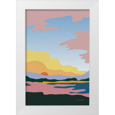 Hills and Valleys III v2 White Modern Wood Framed Art Print by Miller, Sara Zieve