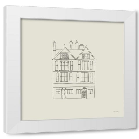 Buildings of London I Sq White Modern Wood Framed Art Print by Tillmon, Avery