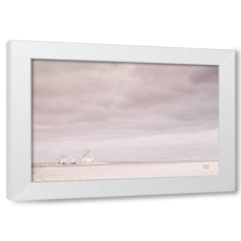 Storm Barn Bright White Modern Wood Framed Art Print by Larson, Nathan