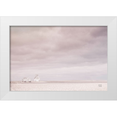 Storm Barn Bright White Modern Wood Framed Art Print by Larson, Nathan