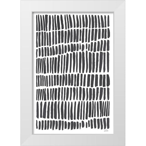 Strokes of Luck White Modern Wood Framed Art Print by Averinos, Melissa