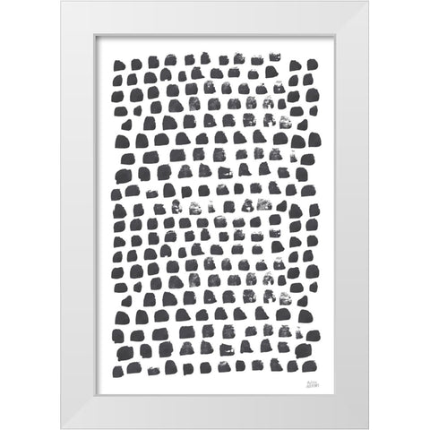 Drops of Kindness White Modern Wood Framed Art Print by Averinos, Melissa