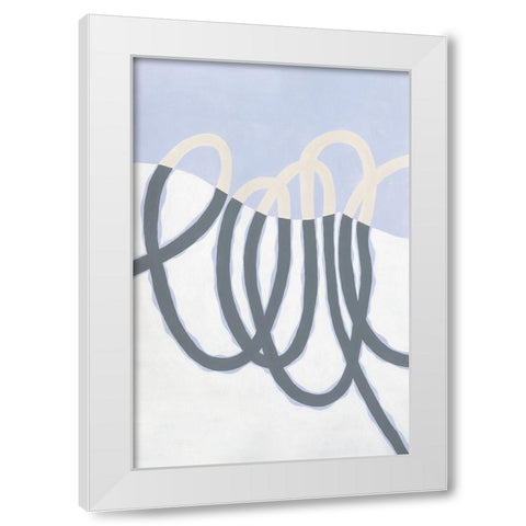 Loops I v2 White Modern Wood Framed Art Print by Ferguson, Kathy