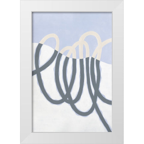 Loops I v2 White Modern Wood Framed Art Print by Ferguson, Kathy