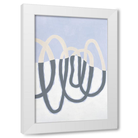 Loops II v2 White Modern Wood Framed Art Print by Ferguson, Kathy