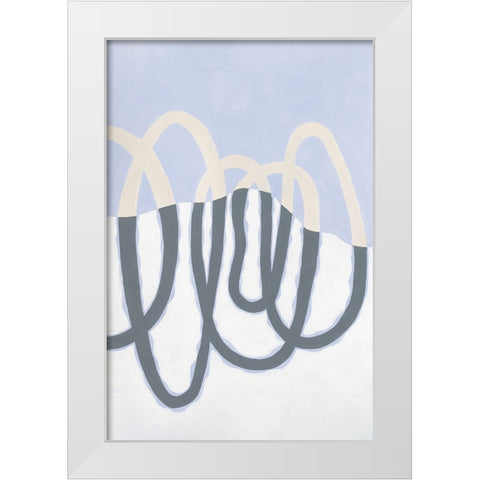 Loops II v2 White Modern Wood Framed Art Print by Ferguson, Kathy
