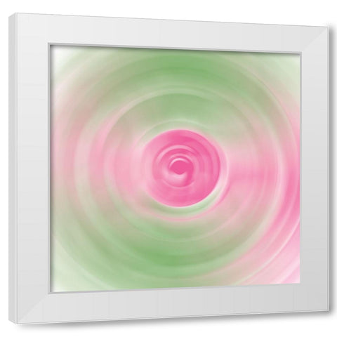 Twirling Garden I White Modern Wood Framed Art Print by Wild Apple Portfolio