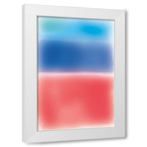 Ombre II White Modern Wood Framed Art Print by Wild Apple Portfolio