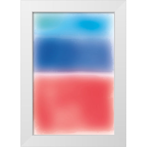 Ombre II White Modern Wood Framed Art Print by Wild Apple Portfolio