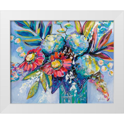 Easter Bouquet White Modern Wood Framed Art Print by Vertentes, Jeanette