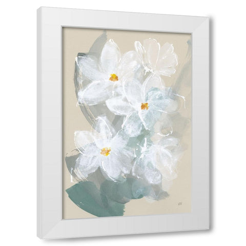 Narcissus II White Modern Wood Framed Art Print by Paschke, Chris