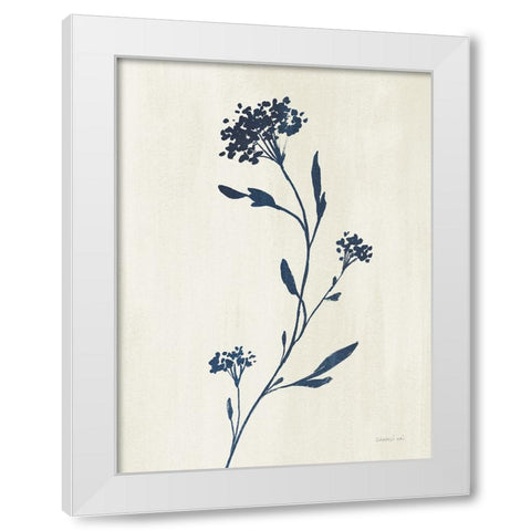 Simple Nature IV Indigo Cream White Modern Wood Framed Art Print by Nai, Danhui