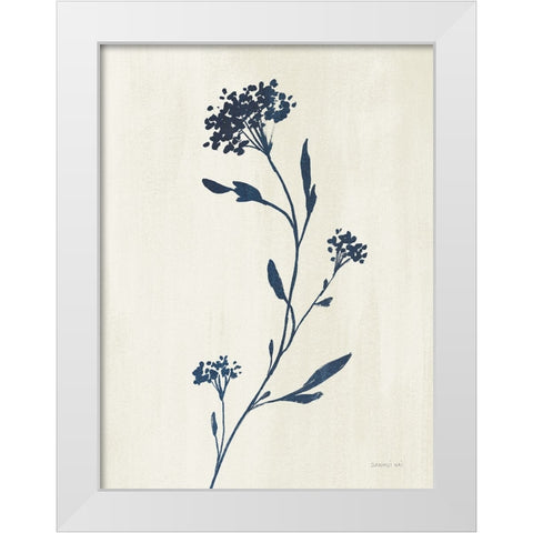 Simple Nature IV Indigo Cream White Modern Wood Framed Art Print by Nai, Danhui