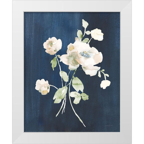White Florals of Summer III White Modern Wood Framed Art Print by Nai, Danhui