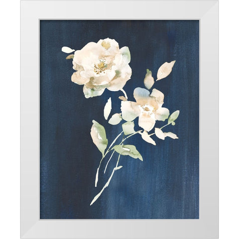 White Florals of Summer IV White Modern Wood Framed Art Print by Nai, Danhui