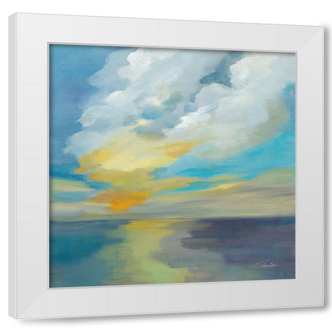 Pacific Light White Modern Wood Framed Art Print by Vassileva, Silvia