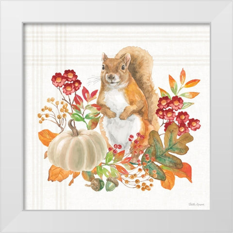 Wooded Harvest III White Modern Wood Framed Art Print by Grove, Beth