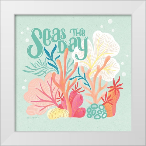 Under the Sea II White Modern Wood Framed Art Print by Graham, Gia