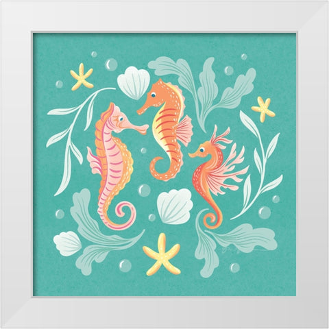 Under the Sea V White Modern Wood Framed Art Print by Graham, Gia