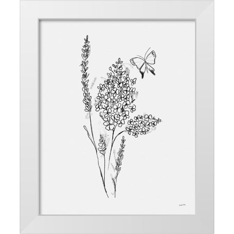 Among Wildflowers I White Modern Wood Framed Art Print by York, Leah