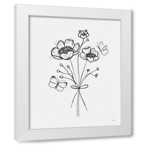 Among Wildflowers IV White Modern Wood Framed Art Print by York, Leah