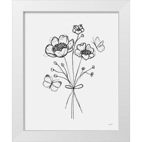 Among Wildflowers IV White Modern Wood Framed Art Print by York, Leah