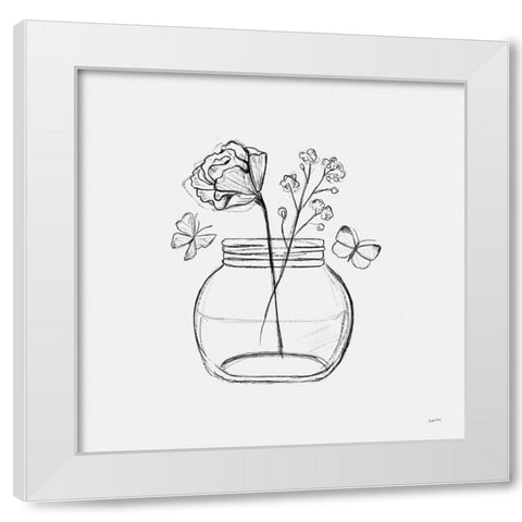 Among Wildflowers VI White Modern Wood Framed Art Print by York, Leah