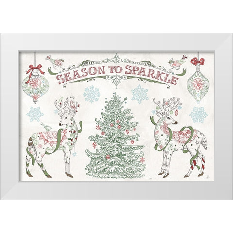 Christmas Season I White Modern Wood Framed Art Print by Brissonnet, Daphne