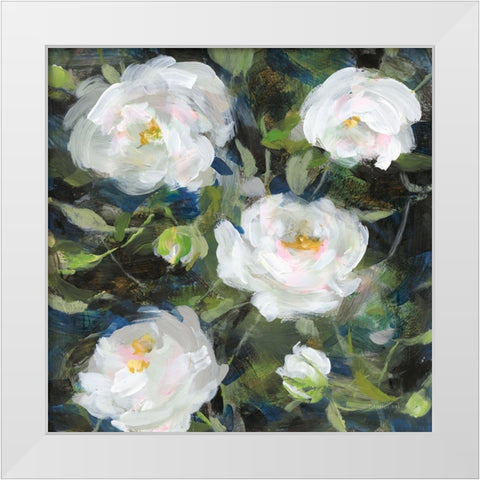 Roses for Camille White Modern Wood Framed Art Print by Nai, Danhui