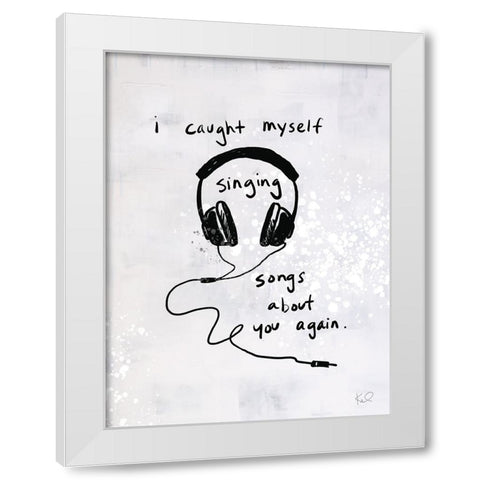 Turn it Up V White Modern Wood Framed Art Print by Youngstrom, Kent