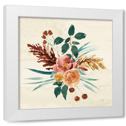 Autumnal Garden III White Modern Wood Framed Art Print by June, Dina