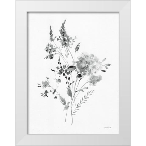 Artisan Florals I White Modern Wood Framed Art Print by Nai, Danhui