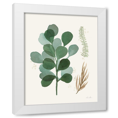 Leaf and Stem II White Modern Wood Framed Art Print by Horn, Laura