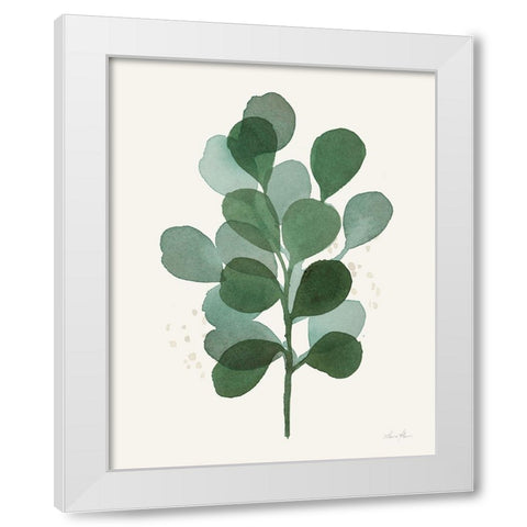 Leaf and Stem V White Modern Wood Framed Art Print by Horn, Laura