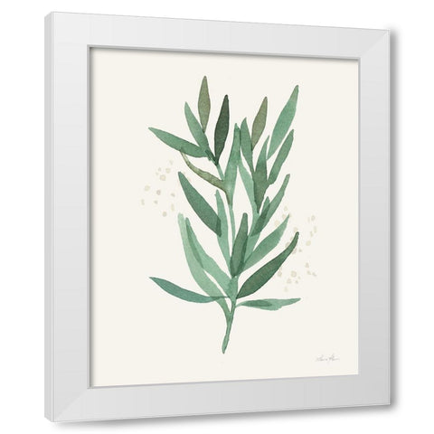 Leaf and Stem VI White Modern Wood Framed Art Print by Horn, Laura