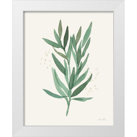 Leaf and Stem VI White Modern Wood Framed Art Print by Horn, Laura