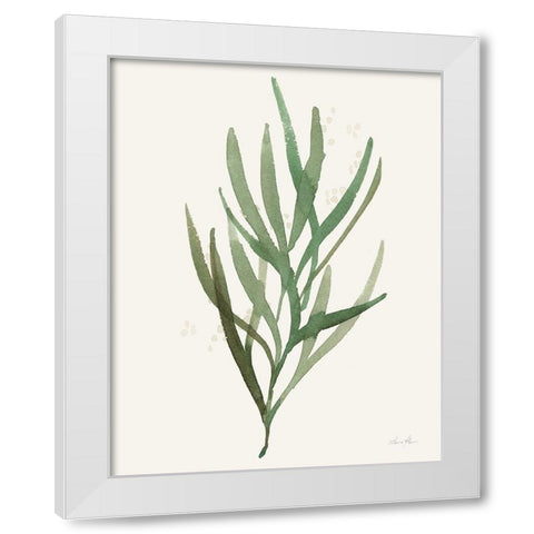 Leaf and Stem VII White Modern Wood Framed Art Print by Horn, Laura