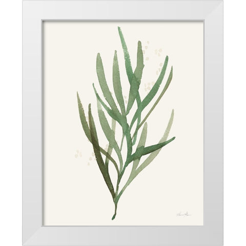 Leaf and Stem VII White Modern Wood Framed Art Print by Horn, Laura