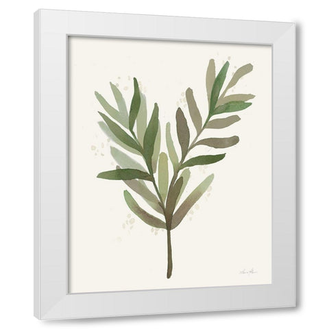 Leaf and Stem VIII White Modern Wood Framed Art Print by Horn, Laura