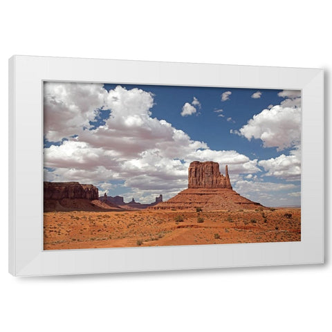 Monument Valley II White Modern Wood Framed Art Print by Van Swearingen, Debra