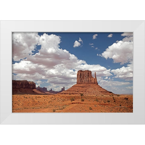 Monument Valley II White Modern Wood Framed Art Print by Van Swearingen, Debra