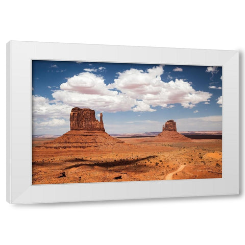 Monument Valley IV White Modern Wood Framed Art Print by Van Swearingen, Debra